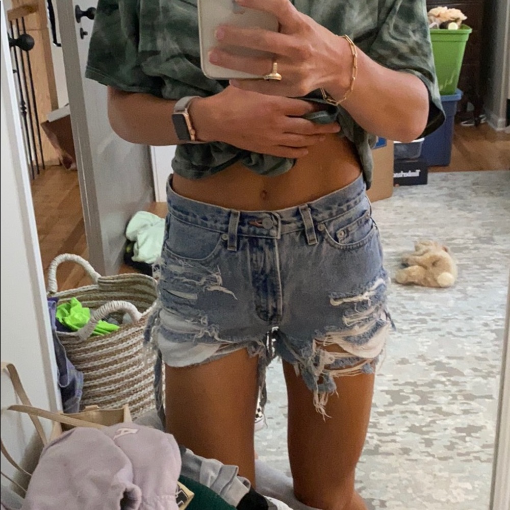 Vintage Reformed high waisted jean shorts x